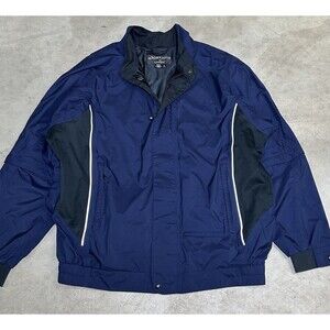 Dryjoys By Footjoy Full Zip Waterproof Golf Full Zip Jacket Men XL Blue
